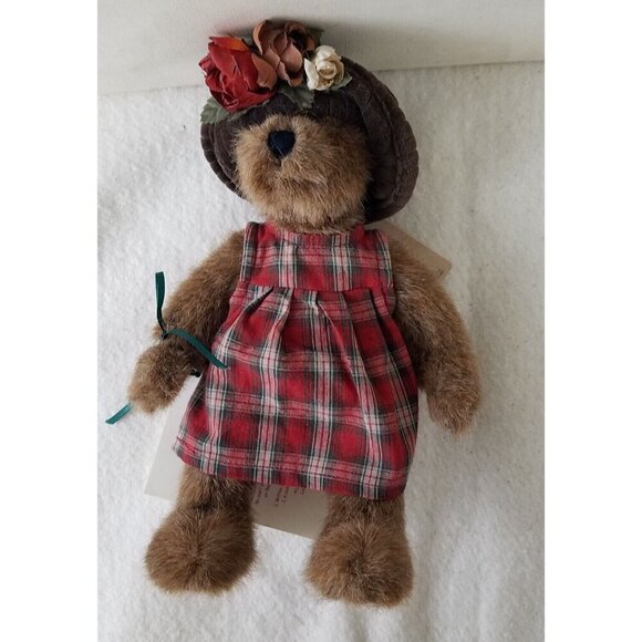 Boyds Bears Lizzie Wishkabibble #50002 Special Event Piece NWT‎ plaid dress hat - Picture 7 of 12